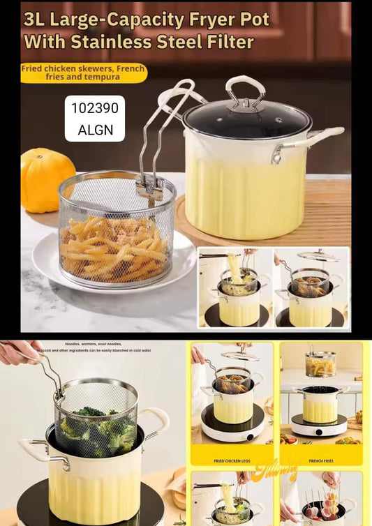 Stainless steel cast iron fryer